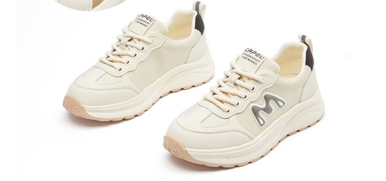 Foaming Sole Genuine Leather Forrest Gump Shoes For Women 2025 Spring New Thick Soled Sports Shoes For Women Casual Dad Shoes All Match Shoes_vogvips.com