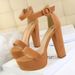 Style Thick Heel Super Thin High Heels Sexy Hightclub Women S Shoes Waterproof Platform Open Toe Belt Buckle Sandals_vogvips.com