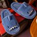 Bebealy Women Shark Slippers Plush Slippers Winter Fluffy Home Cloud Slippers Unisex Indoor Non-slip Warm Cotton Slippers_vogvips.com