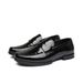 2025 Summer New Shiny Patent Leather Casual Low Handmade Loafers Soft Top British Style Set Foot Men's Shoes_vogvips.com