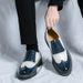 Euro Step New Brogue Pattern Large Size 4546 Color Block Trendy Street Style Men's Business Formal Leather Shoes_vogvips.com