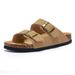 McBulun Cork Slippers Matte Flat Non-Slip Beach Couple Outdoor Summer Versatile One Word_vogvips.com