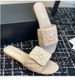 Chanl Styl Wovn For Womn, On-Strap Slids, 2025 Summr Nw Bach Sandals, Flat Outdoor Slipprs With Backpack_vogvips.com
