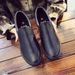 Black Microfiber Waterproof Men's Women's Casual Shoes Flat Bottome Soft Sole Loafers Wear-resistant Non Slip Sneakers Men Shoes_vogvips.com