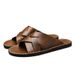 Large Size 2025 New Summer One-piece Men's Slippers, Fashionable Stylish Flat Bottomed Sandals, Anti Slip And_vogvips.com