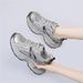 Comfortable Thick-soled Dad Shoes, Height-increasing 2026 Spring New Sports Shoes, Color-blocked Mesh Trendy Casual Fashion Women's Shoes_vogvips.com