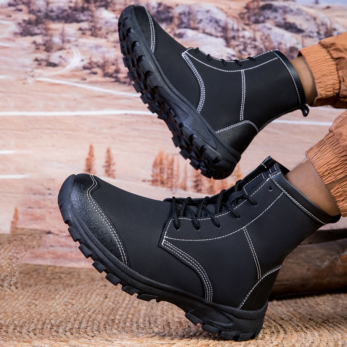 Martin Men's Shoes Autumn New High Top Workwear British Style Short Boots Korean Version Versatile Thickness_vogvips.com
