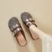 Rhinestone-embellished Hollowed-out Closed-toe Mules Outdoor Wear, 2026 Hot-selling Summer Mesh Breathable Rhinestone_vogvips.com