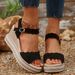 New Rhinestones One-line Buckle High-heeled Sandals Comfortable Women's Sandals_vogvips.com