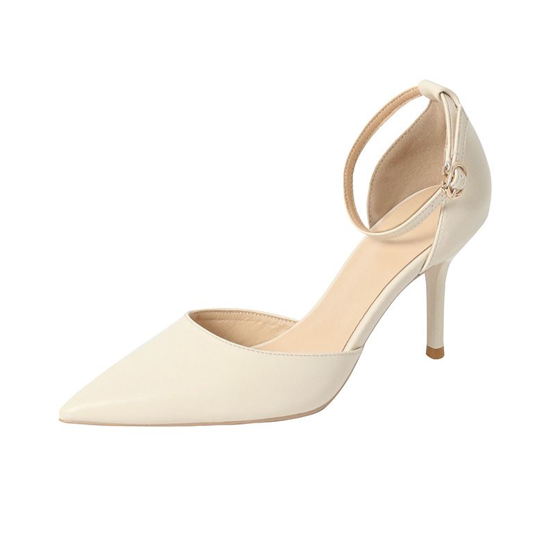 Elegant Pointed Toe High Heels For Women - Ultra Soft Synthetic Leather With Ankle Strap - Comfortable Stiletto Pumps For Office, Party & Daily Wear_vogvips.com
