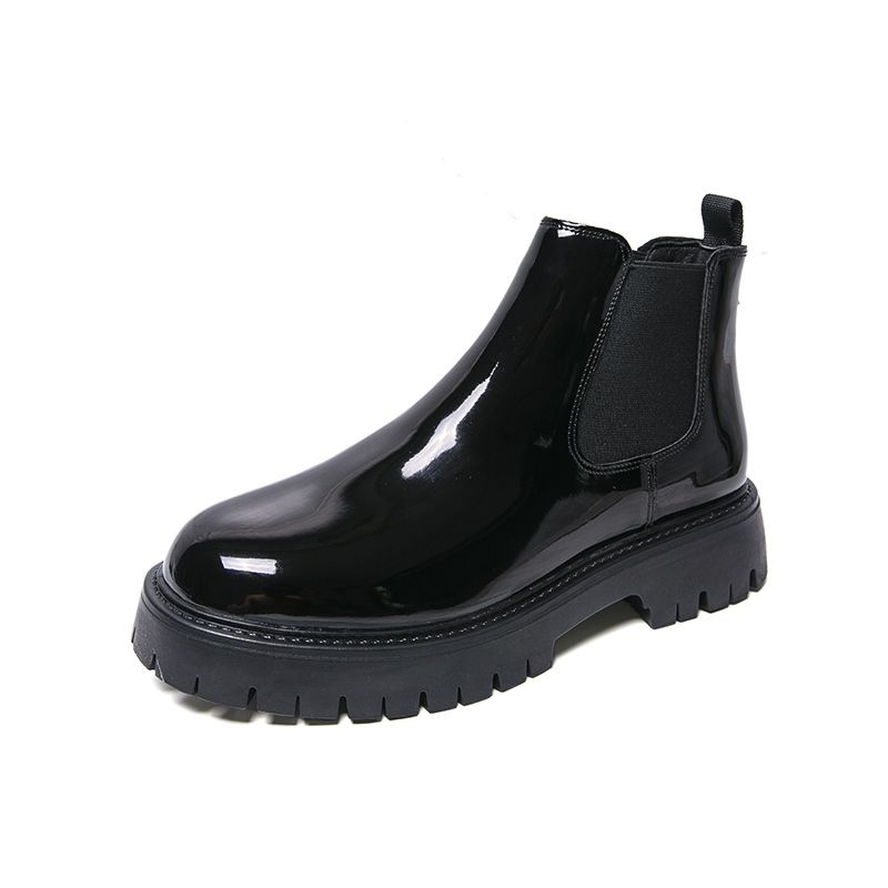 New Fashion Chelsea Boots Men's Pointy Toe Retro Boots British Men's Boots Leather Boots Leather Shoes_vogvips.com