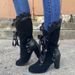 Women's Plus Size High Heeled Fashion Boots Mid Calf Lace Up European American Style Shoes_vogvips.com