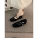 French Style Pink Chain Gentle Mary Jane For Women 2024 Spring Autumn Dress Ballet Elegant Evening Shoes_vogvips.com