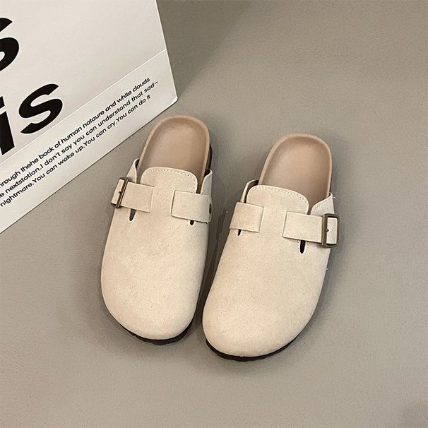 Women's Slip-On Mules Flat Shoes Breathable Soft PU Leather Casual Comfortable Fashion Footwear For All Seasons_vogvips.com