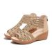 Women's Shoes, Wedge Heel 2025 Summer New High Heels, Anti Slip Breathable Sandals, Women's Fashion Trend_vogvips.com
