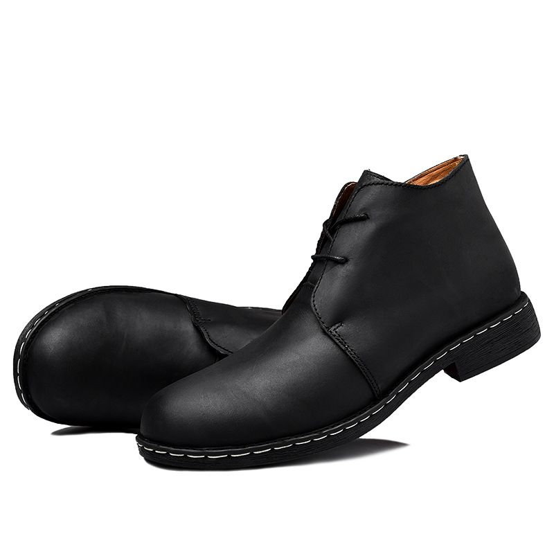 European Warm Series 2025 Autumn Winter New Cowhide Martin 47 Large Size High-top Work Boots Fashion Versatile Non-slip Trendy Shoes For Men_vogvips.com