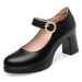 Elegant Chun Heel Work Pumps – Slip-Resistant Platform Mary Jane Shoes For Women (Black, 7cm Heel)_vogvips.com