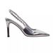 New Pointed Shallow Mouth Rhinestone Patent Leather Silver High Heels Women Thin Heel Versatile Professional One-Strap_vogvips.com