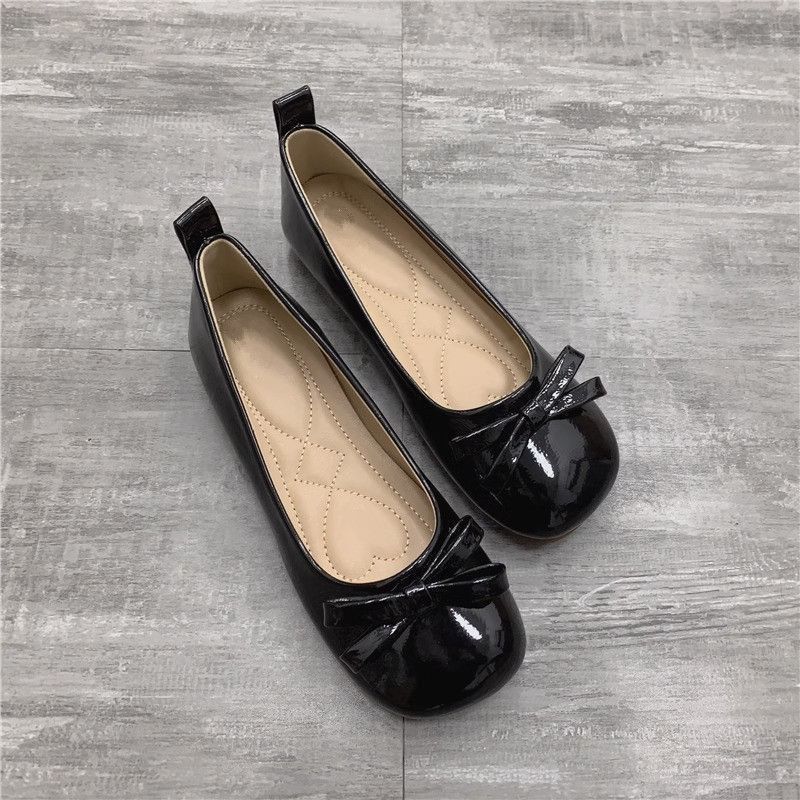 Square Toe Shallow Mouth Loafers 2025 Spring Summer New Korean Style Bowknot Single Women Flat Soft Sole Mary Jane Shoes_vogvips.com