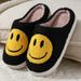 Cute Smiling Face Thickened Warm Cotton Slippers_vogvips.com
