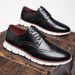 Large-size Men's Leather Shoes For Casual And Fashionable Wear, Breathable, With An English Style And Trendy, Versatile Design._vogvips.com