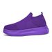 Women's Versatile Casual Running Shoes With Flyknit Upper, One-piece Slip-on Sneakers, 4cm Thick Sole, Height-increasing Lazy Shoes._vogvips.com