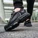 Men's Steel Toe Safety Work Shoes,Breathable Mesh & Microfiber Leather Upper,PU Air Cushion Sole For Miners, Construction & Factory Workers Work Shoes_vogvips.com