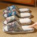 Linen Slippers For Women, Spring And Autumn, Home Use, Couple's Indoor Silent Non-slip All-season Cotton And Linen Slippers For Men, Suitable For Guesthouses And Hotels_vogvips.com