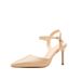 Women's Shoes Pointed Toe Nude High Heels - Slim Stiletto Pump Sandals With Ankle Strap For Office & Evening Wear To Wear Outside_vogvips.com