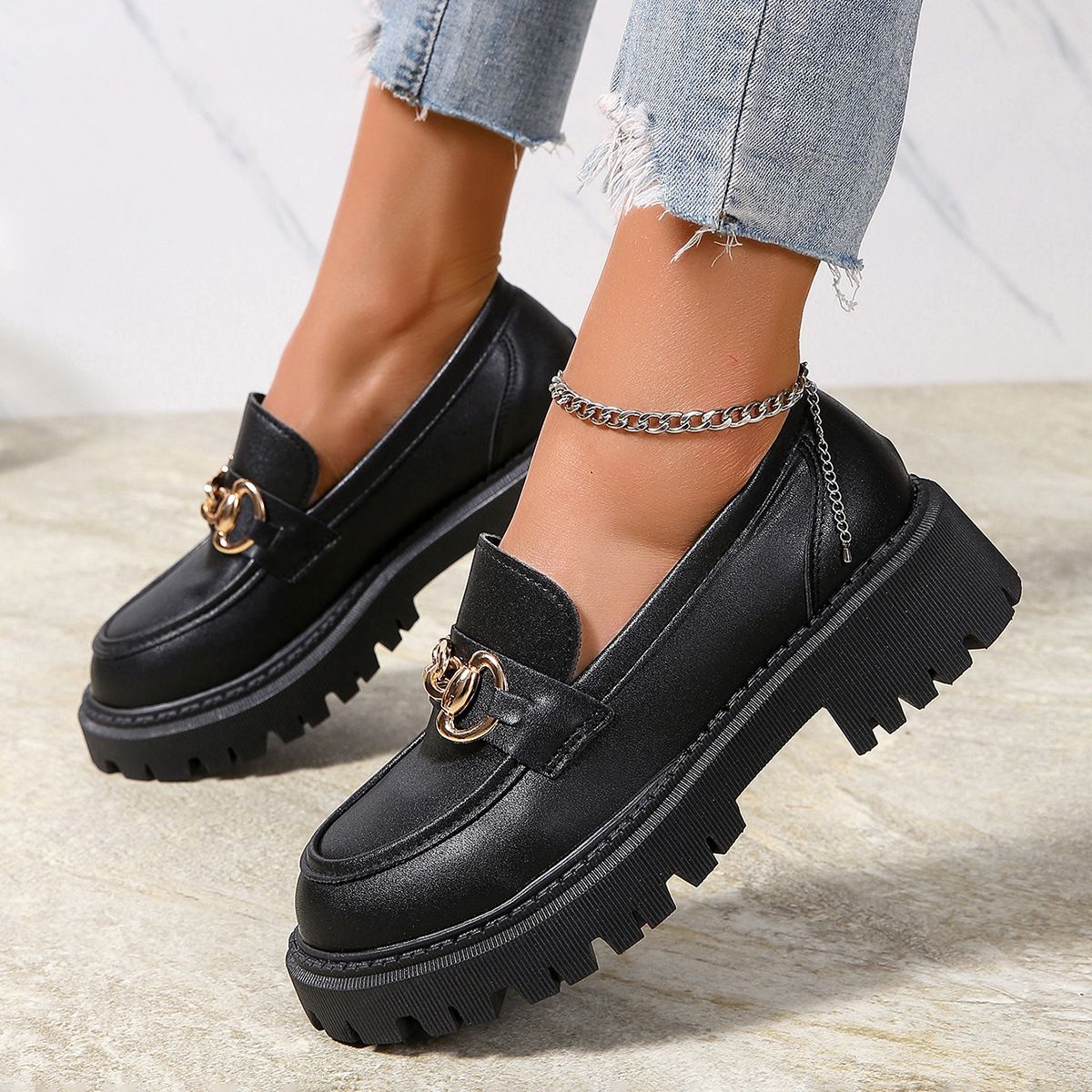 Stylish Women's New Platform Slip-on Loafers_vogvips.com