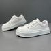 Men's Genuine Leather Big Head Casual Trendy And Versatile Thick Soled Board Shoes, High-End Men's White Shoes_vogvips.com