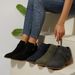 Women's plus Size Chelsea Boots Pointed Toe mid Heeled Ankle Boot with Cross Strap Side Zipper Feature Autumn New Style_vogvips.com
