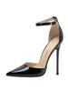 2023 Spring Summer New Patent Leather One-Strap High Heels Women Thin Heel Sexy Pointed Toe Black Hollow Closed-Toe_vogvips.com