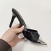 Internet Celebrity 2025 Patent Leather High Heels New Slippers Summer Women Fashion Sexy Outdoor Pointed Toe One-Strap_vogvips.com