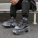 Locomotive Wind Tooling Boots Platform Shoes Heavy Metal Punk Boots Martin Boots_vogvips.com