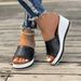 Summer New European And American Fish Mouth Wedge Fashion Casual Export Large Size Women's One-Strap Sandals_vogvips.com