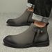 Martin Boots Men's Shoes Heightened Platform Retro Locomotive Shoes Sleeve Big Yellow Boots_vogvips.com