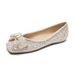 Pointed Rhinestone Single Shoes Women's Autumn Bow One Pedal Fairy Shoes Large Size_vogvips.com