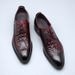 Euro Step 【】Men's Leather New Brogue British Style Office Business Formal Casual Men's Wedding Groom Shoes_vogvips.com