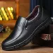 Genuine Leather Casual For Men Handmade Flat Platform Walking Shoes Outdoor Footwear Loafers Breathable Sneakers_vogvips.com