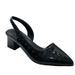 2023 New Summer Retro Large Size Pointed Toe Commuter Sexy Mid-He Closed-Toe Sandals For Women With Checkered Thick_vogvips.com