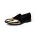 Suitable For All Seasons Spring Autumn New Loafers Corduroy Patchwork Men's Patent Casual Leather Shoes Men_vogvips.com