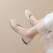 French Retro Soft-soled Ladyshoes Gentle Temperament Pleated Silver Light Mouth Flat-soled Single Shoes Women_vogvips.com