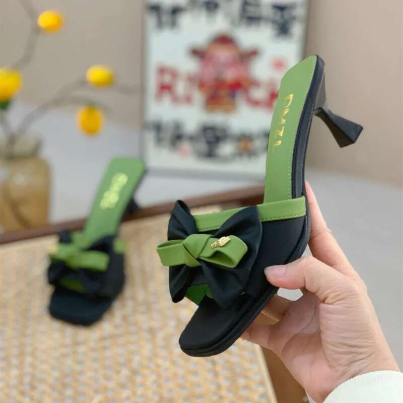 Wear Slippers Miu Home Slip-on Designer Slippers With Bows Women Home Beach Travel Sandals Shoes Special Offer Price_vogvips.com