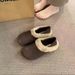 Vintage Ugly Cute Slip-On Cotton Autumn New Fashion Versatile Comfortable Fleece-Lined Two-Way Casual Small Single_vogvips.com