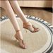 Summer Women's Sandals With Thin Straps, Square Rhinestones, Open Toe, Elegant Slimming, French Style, Beautiful And_vogvips.com