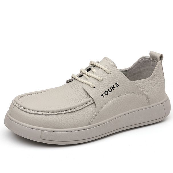 Euro Step Top Layer Men's Casual Shoes Fashion High-end Loafers Men 2025 New Genuine Leather Soft Sole Trendy_vogvips.com