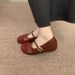 2025 Fall New Vintage Mary Jane Shoes, French Fashion Style, Round Toe, Shallow Mouth, Single Strap Women's Shoes_vogvips.com