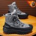 Winter Outdoor Leisure Cold-Resistant Fleece-Lined Thick High-Top Cotton Shoes With Rotating Button, Trendy And Versatil_vogvips.com