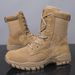 High-top Wear-resistant Summer New Brown Combat Boots Men's Combat Boots_vogvips.com